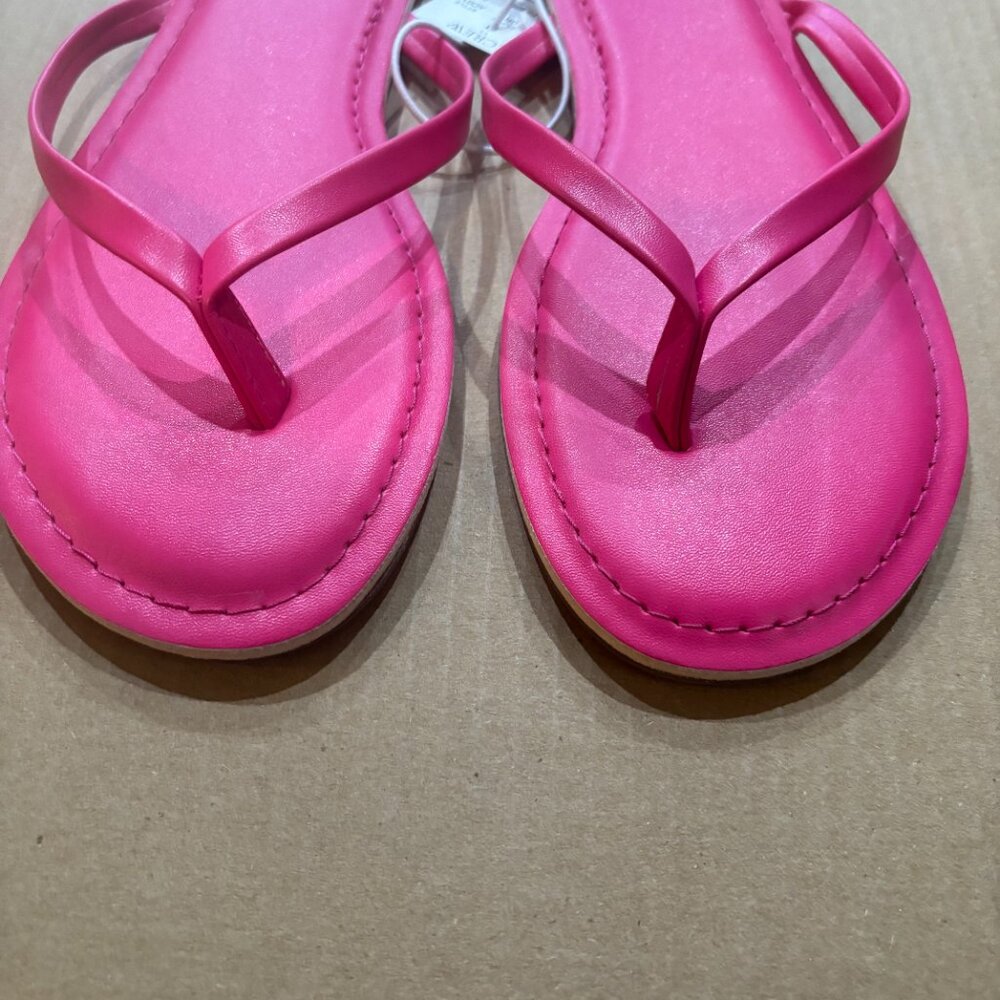 J. Crew SZ: 9M Fuscia Pink Easy Summer Flip Flops - Picture 5 of 13
